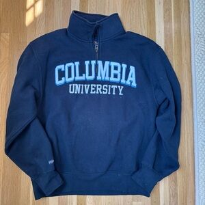 Blue Columbia University Quarter Zip Up Sweatshirt M